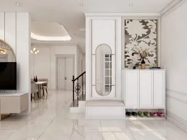 Lối vào - Nhà phố Nha Trang - Phong cách Neo Classic