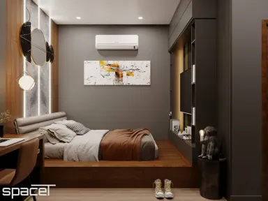 Phòng ngủ - Phòng ngủ Nhà phố Quận 6 15m2 - Phong cách Modern