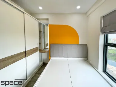Phòng ngủ - Căn hộ Happy One 2PN - Phong cách Color Block