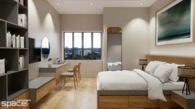 Phòng ngủ - Nhà phố Quận 12 108m2 - Phong cách Modern + Scandinavian