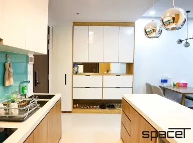 Phòng bếp Lối vào - Căn hộ One Verandah 2PN - Phong cách Scandinavian + Modern