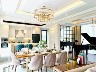 Phòng ăn - Biệt thự Riverside Quận 9 - Phong cách Neo Classic