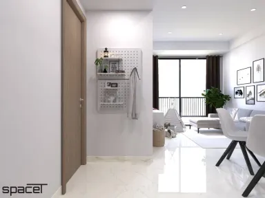Lối vào - Căn hộ Safira Khang Điền Quận 9 69m2 - Phong cách Scandinavian