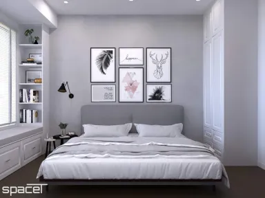 Phòng ngủ - Căn hộ Safira Khang Điền Quận 9 69m2 - Phong cách Scandinavian
