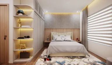 Phòng ngủ - Căn hộ Compass One Bình Dương 70m2 - Phong cách Neo Classic