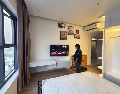 Phòng ngủ - Căn hộ Compass One Bình Dương - Phong cách Neo Classic