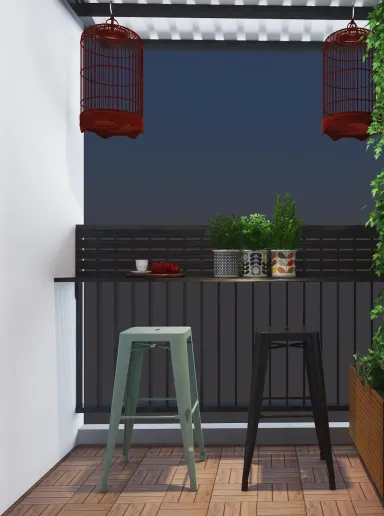 Lô gia - Căn hộ Man Thiện C5 Quận 9 - Phong cách Scandinavian