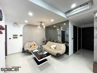 Phòng khách - Căn hộ Newton Residence Phú Nhuận - Phong cách Modern