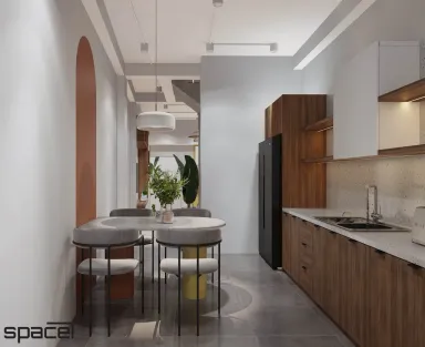 Phòng bếp Phòng ăn - Nhà phố Xô Viết Nghệ Tĩnh - Phong cách Color Block + Scandinavian