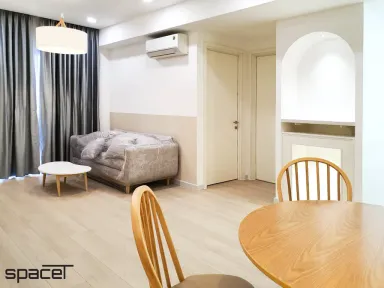Phòng khách Phòng ăn - Căn hộ Masteri T5 Thảo Điền - Phong cách Color Block + Scandinavian
