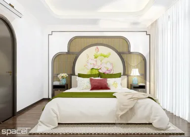 Phòng ngủ - Nhà phố Takara Residence Bình Dương - Phong cách Indochine