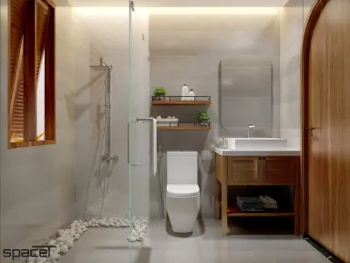 Phòng tắm - Nhà phố Takara Residence Bình Dương - Phong cách Indochine