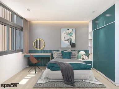 Phòng ngủ - Nhà phố Gò Vấp 132m2 - Phong cách Modern
