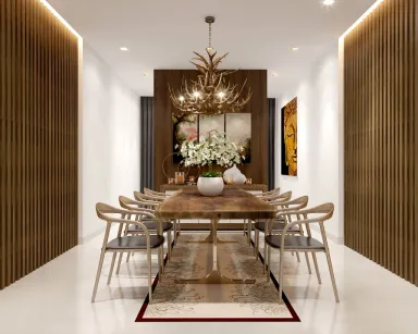 Phòng ăn - Nhà phố Quận 11 268m2 - Phong cách Modern + Scandinavian