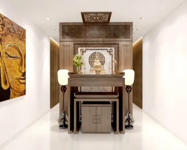 Phòng thờ - Nhà phố Quận 11 268m2 - Phong cách Modern + Scandinavian