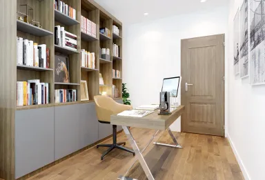 Phòng làm việc - Căn hộ Sunrise Riverside Nhà Bè 103m2 - Phong cách Scandinavian + Modern
