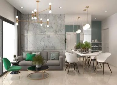 Phòng khách Phòng ăn - Căn hộ Millennium Quận 4 - Phong cách Modern