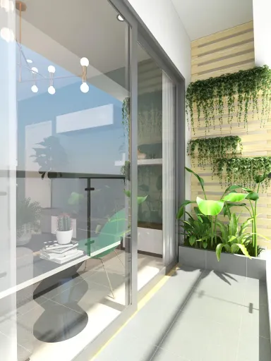 Lô gia - Căn hộ Millennium Quận 4 - Phong cách Modern
