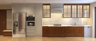  Phòng bếp - Căn hộ Gold View Quận 4 - Phong cách Neo Classic 