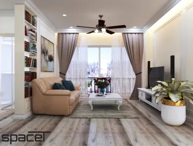 Phòng khách - Căn hộ Sunrise Cityview Quận 7 - Phong cách Neo Classic
