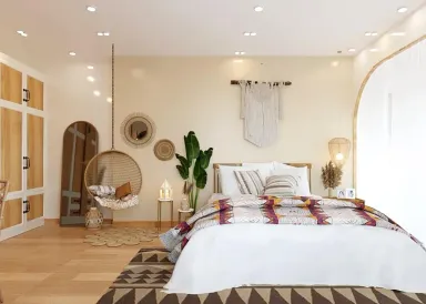Phòng ngủ Nhà phố Quận 3 - Phong cách Bohemian