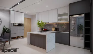 Phòng bếp Lối vào - Căn hộ Emerald Precinct (Celadon City) - Phong cách Modern
