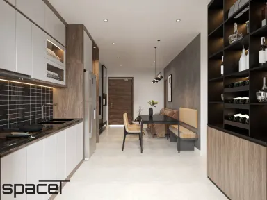 Phòng bếp Phòng ăn - Căn hộ Stown Bình Dương - Phong cách Modern