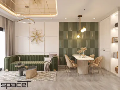 Phòng khách Phòng ăn - Căn hộ Saigon Riverside Complex Quận 7 - Phong cách Neo Classic