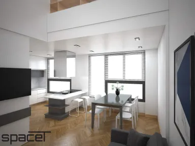 Phòng bếp Phòng ăn - Căn hộ duplex Sunshine Diamond River - Phong cách Modern + Minimalist