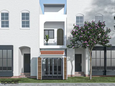 Mặt tiền - Nhà phố Quận 6 - Phong cách Scandinavian + Color Block Mặt tiền - Nhà phố Quận 6 - Phong cách Scandinavian + Color Block