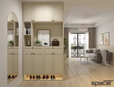 Lối vào - Căn hộ Masteri T5 Thảo Điền 71m2 - Phong cách Color Block + Scandinavian