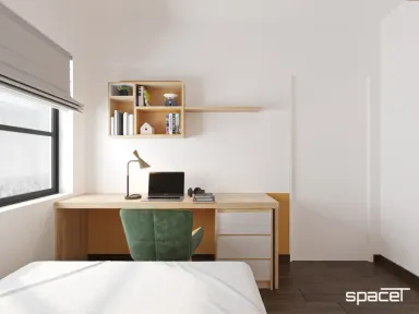 Phòng ngủ Phòng làm việc - Cải tạo Căn hộ SaigonLand Bình Thạnh 68m2 - Phong cách Color Block