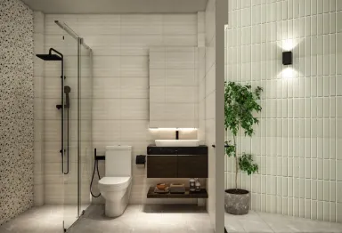 Phòng tắm - Nhà phố đường Phạm Văn Bạch - Phong cách Modern