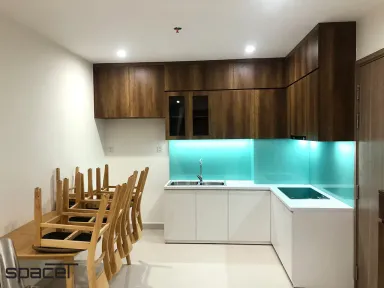 Phòng bếp Phòng ăn - Căn hộ 3PN The Origami (Vinhomes) - Phong cách Modern