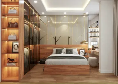 Phòng ngủ - Căn hộ Diamond Riverside Quận 8 - Phong cách Modern
