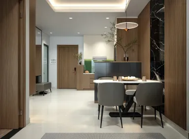 Phòng ăn Lối vào - Căn hộ Urban Hill Quận 7 - Phong cách Modern