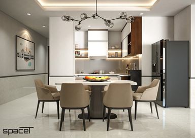  Phòng bếp, Phòng ăn - Căn hộ chung cư Orient Apartment - Phong cách Modern 