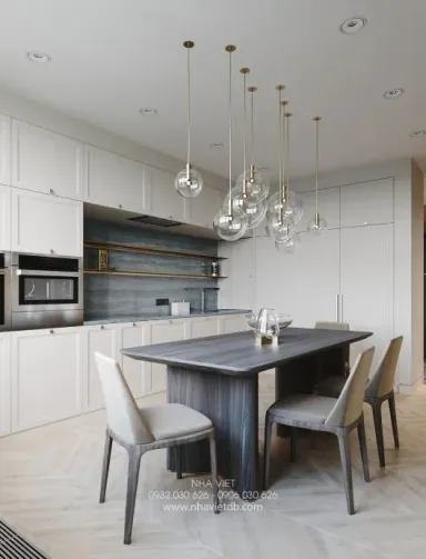 Phòng bếp Phòng ăn - Căn hộ Vinhomes Golden River - Phong cách Modern