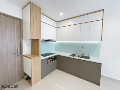 Phòng bếp Lối vào - Căn hộ The Origami (Vinhomes) - Phong cách Modern + Scandinavian