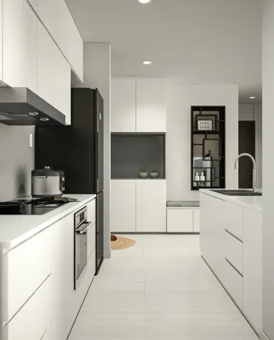Phòng bếp - Căn hộ The Tresor - Phong cách Minimalist + Modern