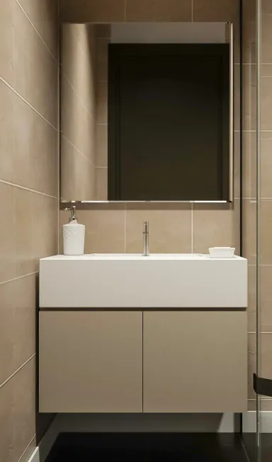 Phòng tắm - Căn hộ The Tresor Quận 4 - Phong cách Modern + Minimalist