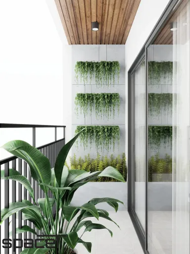 Lô gia - Căn hộ The Origami Vinhomes Quận 9 - Phong cách Modern