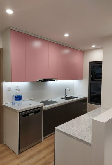  Phòng bếp - Căn hộ Vinhomes Grand Park Quận 9 - Phong cách Modern + Color Block 