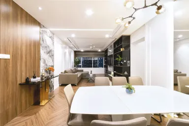 Phòng khách Phòng ăn - Căn hộ Sài Gòn Pearl Topaz 2 - Phong cách Modern