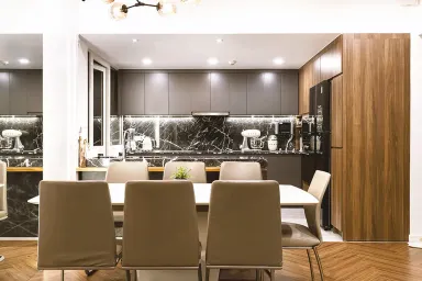 Phòng bếp Phòng ăn - Căn hộ Sài Gòn Pearl Topaz 2 - Phong cách Modern