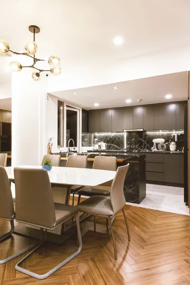 Phòng bếp Phòng ăn - Căn hộ Sài Gòn Pearl Topaz 2 - Phong cách Modern