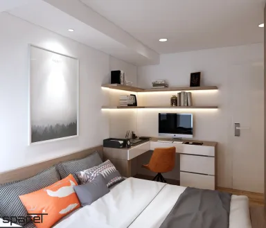 Phòng ngủ Phòng làm việc - Căn hộ chung cư Ricca Quận 9 - Phong cách Modern