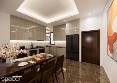 Phòng bếp Phòng ăn - Nhà phố Bình Thạnh - Phong cách Modern