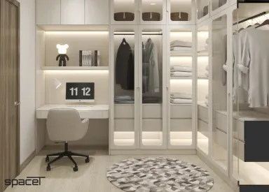 Phòng làm việc Phòng thay đồ - Căn hộ Sunwah Pearl - Phong cách Modern