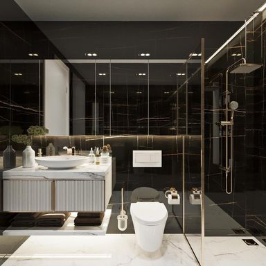  Phòng tắm - Nhà phố Quận Bình Tân - Phong cách Modern 